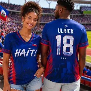 Personalized Haiti Soccer Jersey, Custom Name And Number Haiti Jersey, Haitian Football Shirt Fan Gift, Gift For Fan