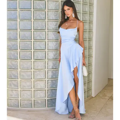 formal royal blue dress BABARONI Stretch Satin Prom Dresses Trumpet/Mermaid Off-the-shoulder Pleated With Slit Sweep/Brush Train, Royal Blue / US0 With a thigh All Things Black Old Navy Summer Dress COLOUR:BLUE