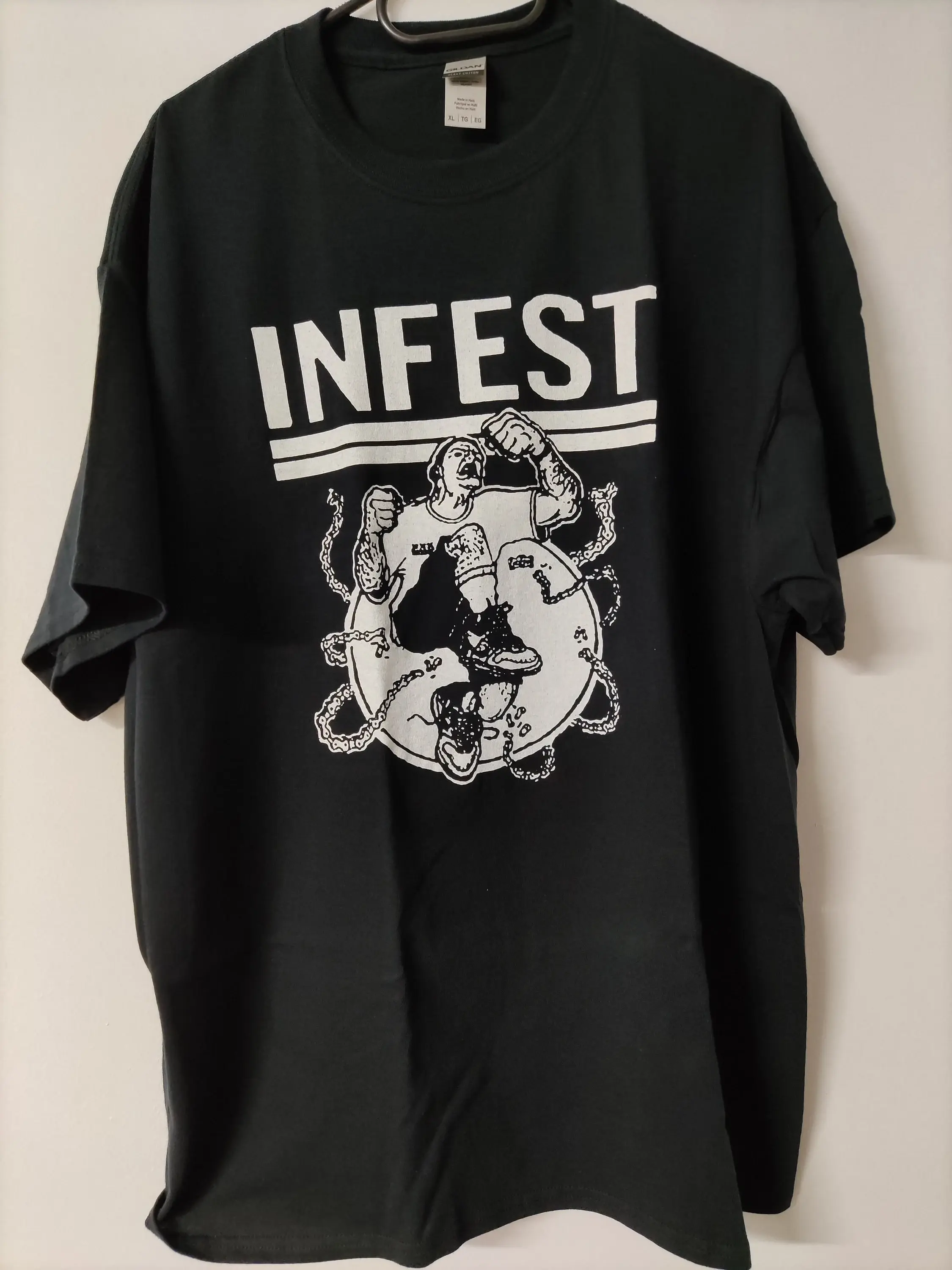 (screen printed handmade) hardcore powerviolence spazz capitalist casualties dropdead Classic T-shirt Cotton Casual Fashion Menswear Retro Streetwear Top Vintage Classic Stylish Basic