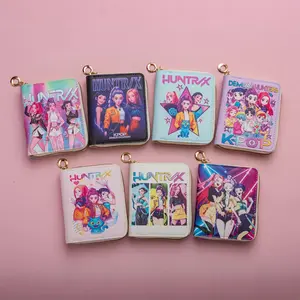 New Cute Cartoon Anime Girls Short Cute Cartoon Anime Wallet Student Coin Purse Trendy Kids Bag