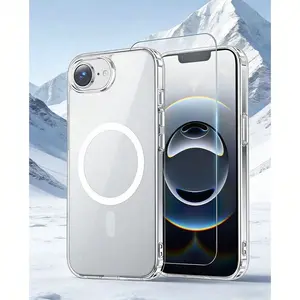 Compatible with IPhone 17e/17 ProMax/17Pro/17Air, Case Clear Compatible with Magsafe, Anti-Yellowing, Military-Grade Protection, Shockproof Slim Magnetic Phone Case Cover, Transparent