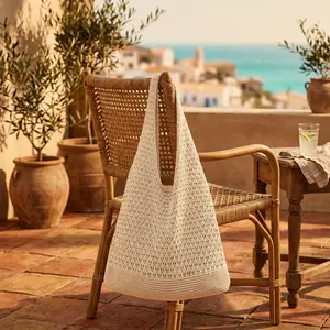 Crochet Bags for Women - Summer Beach Tote, Aesthetic Hippie Knit Bag
