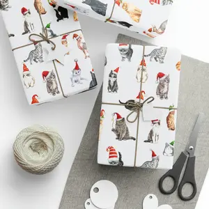 Unique Wrapping Paper, Cat Wrapping Paper, Unique Holiday gifts, Christmas Wrapping Paper, Cat lady wrapping paper, retro wrapping paper , Best of gift, Meaningful gift,Wrapping Paper 2025.(Get 1 paper cutter when buying any 5 rolls)
