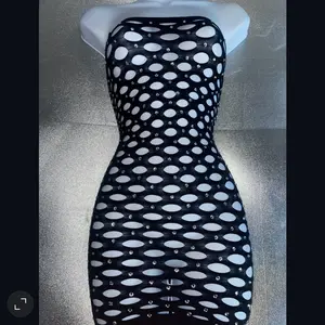 Rhinestone net teddy bodycon