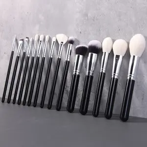 15-piece Animal Hair Makeup Brush Set Eyeshadow Brush Foundation Brush