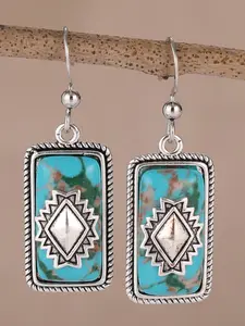 Vintage Synthetic Turquoise Decor Dangle Earrings, Versatile Earrings, Fashion Jewelry for Party, Daily Clothing Decor, Trendy All-match & Exquisite Jewelry for Birthday Gift