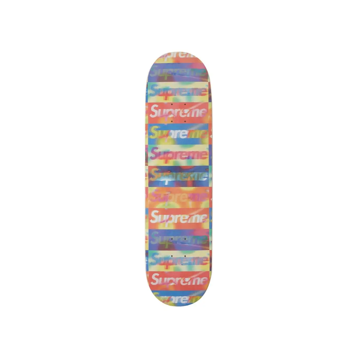 Supreme Distorted Logo Skateboard Deck Yellow