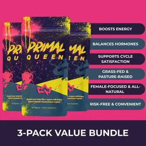 3 pack of Primal Queen Beef Organ Superfood - 90 Day Refill