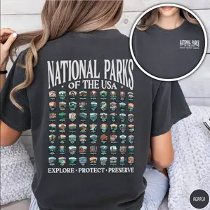 National Parks Shirt US National Park Gifts National Parks Camping Gift Nature Lover Mountain Hiking Shirt Park Tee Outdoor Adventure Shirt, Gift For Mom, Unique T-Shirts, Good Quality T-Shirts, T-Shirts
