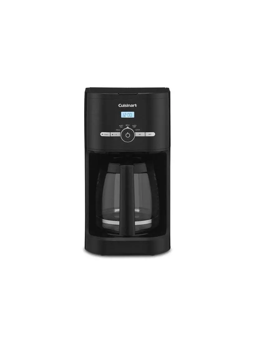 Cuisinart 111552 12-Cup Large Cap Coffeemaker - Black, Timer, Charcoal Water Filtration, 1-4 Cup Settings, Brew Pause Feature, Dripless Leak-Proof Spout, with Handle