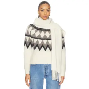 Rag & Bone Mila Textured Scarf in Ivory