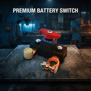 Battery Power Cut-Off Switch Breaker, Pure Copper Stable Transmission High Conductivity Disconnect Switch Smart Battery Disconnect for Car Truck Boat Rv Supplies