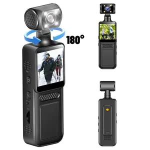 Portable Action Camera, 1080P HD Pocket Camera, Outdoor Skiing & Cycling WiFi Hotspot Camera with 180° Manual Rotation, Portable Camera with Screen