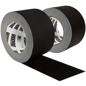 Black Gaffers Tape 3 inch x 30 Yards - 2 Pack Pro Black Gaff Tape - No , Water Resistant, Non-Reflective, Easy  - Multipurpose