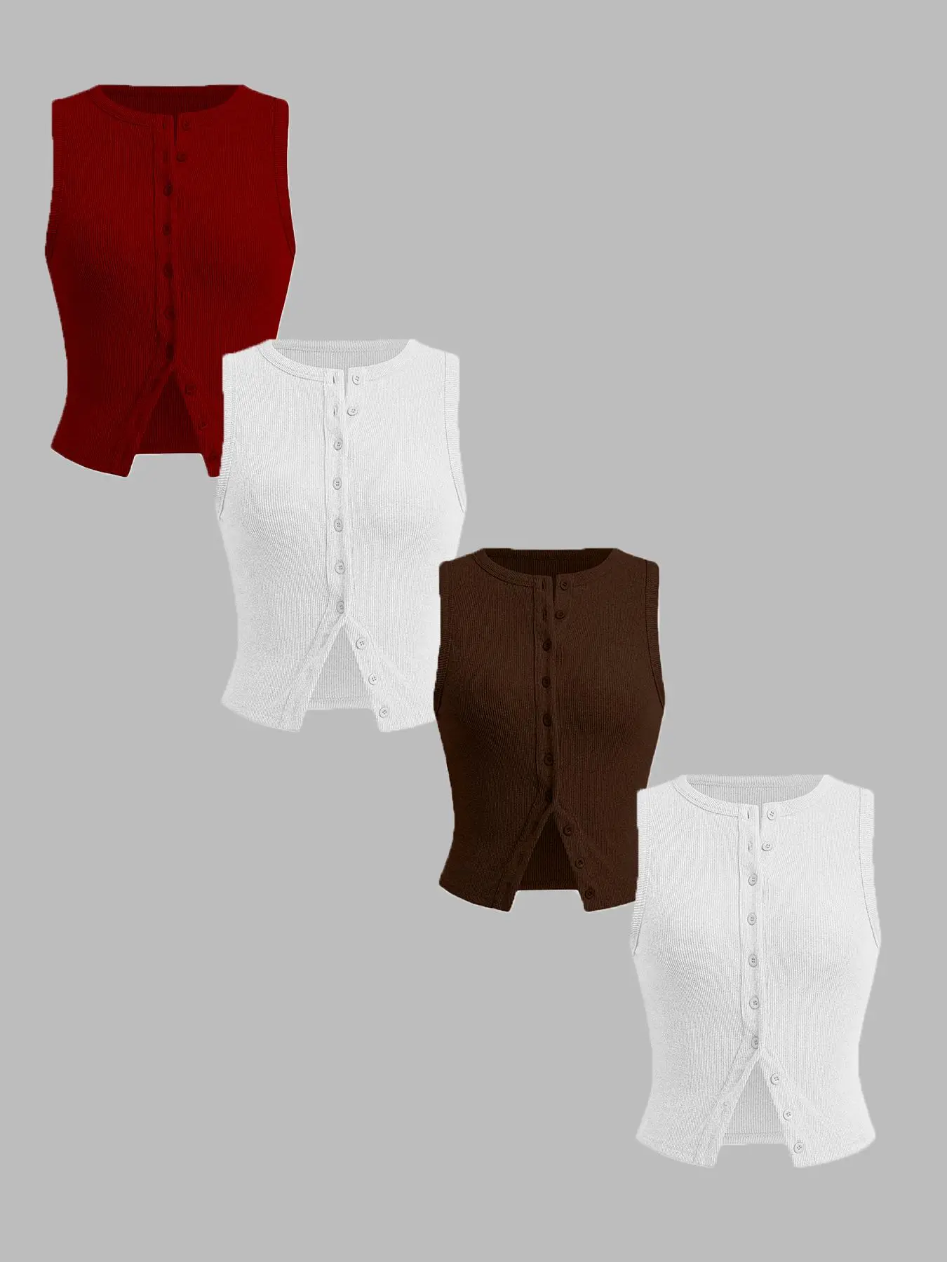 White*2 pcs+Red*1 pc+Brown*1 pc