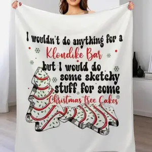 Christmas Blanket Perfect Holiday Gift Idea Tree Cake Design Ultra Soft Cozy Throw Ideal Present For Snack Lovers Fun Office Decor Memorable Surprise For Friends Family This Season