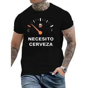 Men's Regular Fit Letter Graphic Round Neck Tee, Casual Short Sleeve Crew Neck T-shirt for Summer, Fashion Men's Top for Daily Wear, Crewneck Graphic Tees, Men's T Shirts