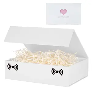 Gift Box 10.7x7x2.8 In Foldable Rectangular Present Vessel With Magnetic Fastening Lid Romantic Gift Box For Bridal Groomsman Proposal And Diverse Wedding Gift Organizing Needs
