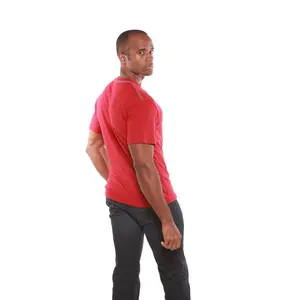 Clearance Men's Bamboo Short Sleeve Contrast Stitch T-Shirt