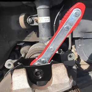 Brake Caliper Press Tool 360 Degree Swing Ratchet Expander Wrench Car Wheel Piston Spreader with Extra 2PCS Large Plates for Single Twin Quad Sextuplet Piston Disc Brake Caliper