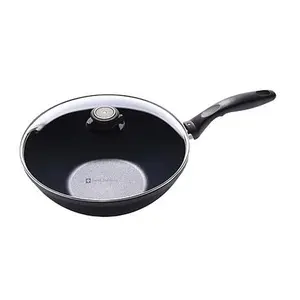 Swiss Diamond Induction-Ready, Nonstick 11" Wok with Lid Swiss Diamond Induction-Ready, Nonstick 11" Wok with Lid