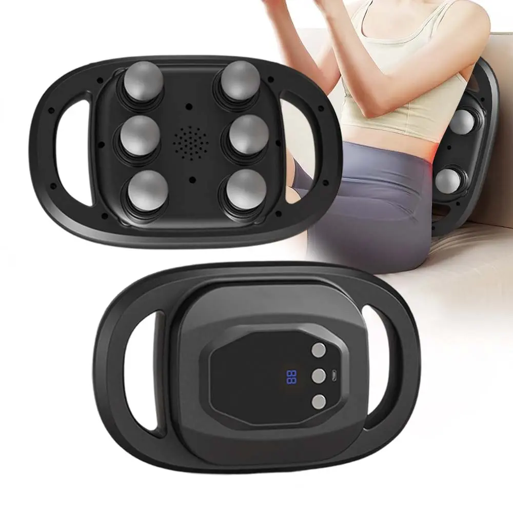 6-Head Massage Gun - Professional Handheld Deep Tissue Relaxer, Adjustable 9 Modes & Intensities, USB Rechargeable, Ideal for Waist, Back, Shoulders, Neck, Legs, Whole Body Massage, Fitness Gift, Relaxation Device | Modern Massage Gun | Adjustable Intensi