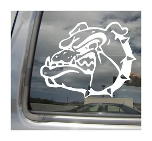 Bulldog Head - English American Car Auto Window Vinyl Decal Sticker
