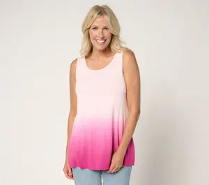 LOGO Layers by Lori Goldstein Knit Dip Dyed Tank