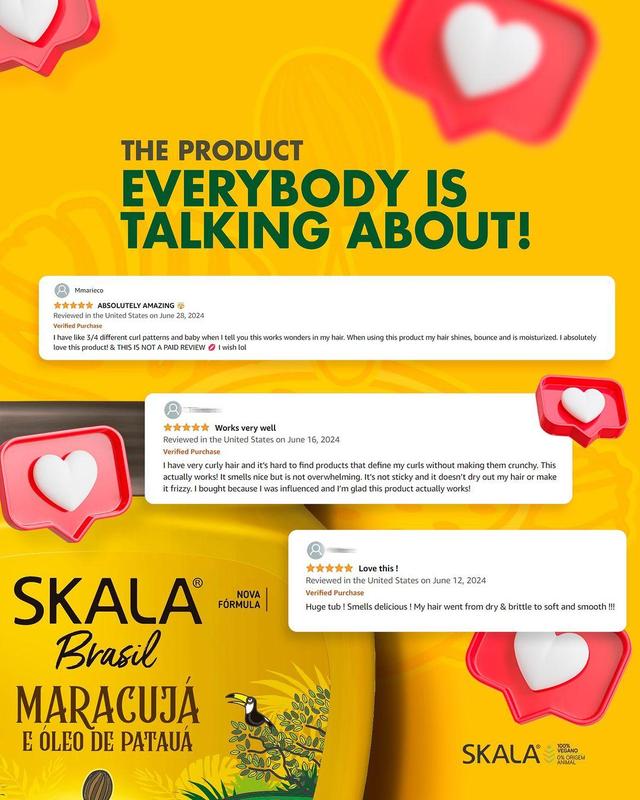 Skala Brazilian Beauty Duo – Skala Mais Cachos + Skala Brasil Maracujá & Óleo de Patauá Hair Masks (2×1000g)