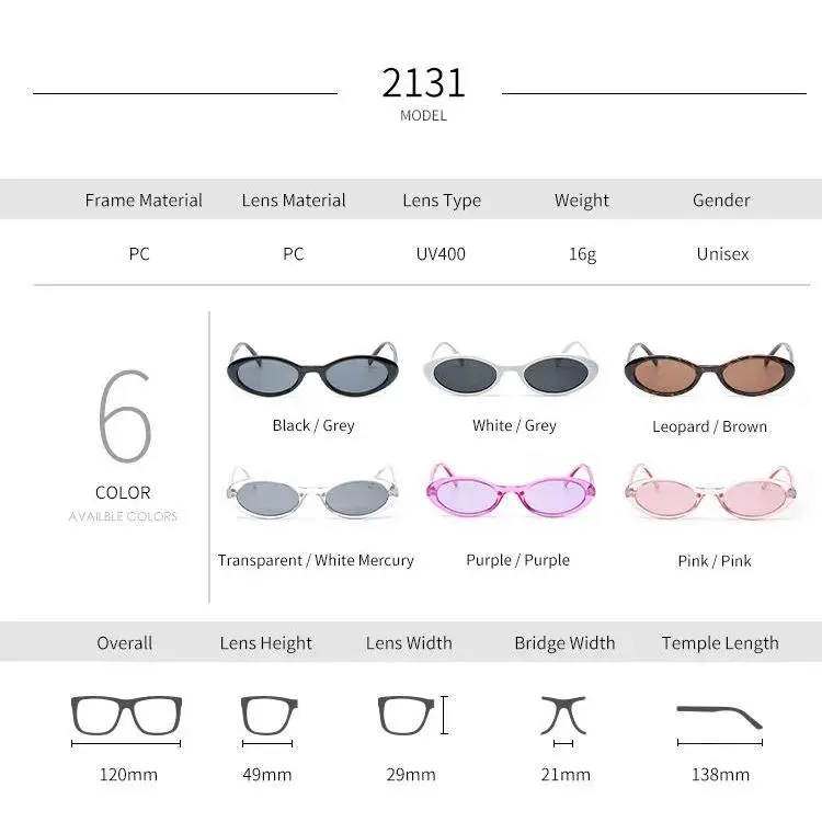 Retro Small Oval Sunglasses for Women, Fashion Leopard Print Frames with Colorful Lenses for Sun Protection, Female, Uv Protection Lens, Full Rim, As Picture