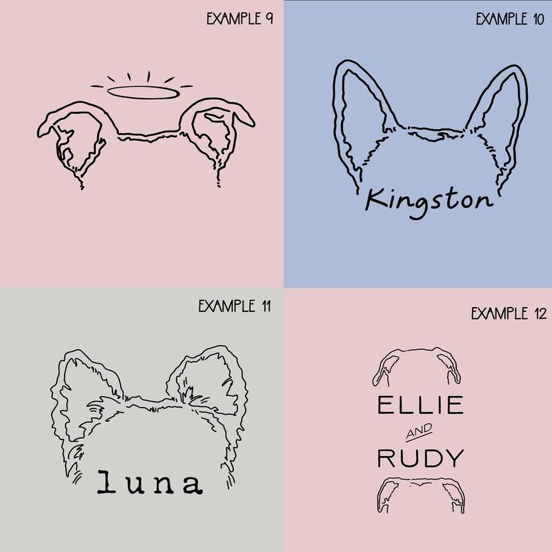 Temporary Tattoo Sheet Pick a Design 8.5" x 11" | Dog or Cat Outline Temporary Tattoos