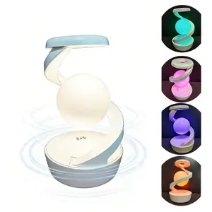 Gesture‑Controlled Rotating Moon Lamp – Hover to Spin, Swipe to Change Color | PD/QC Wireless Charging