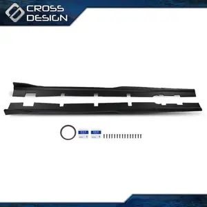 CROSSDESIGN Body Kit Matte Black Side Skirts Rocker Panel Fit for 2015-2023 Charger Widebody