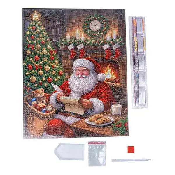 Crafts & Sewing Craft Buddy Crystal Art Santa Claus Canvas Kit