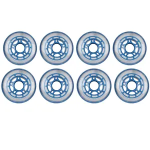 Player's Choice Roller Hockey Wheels - 5-Spoke Hub 68/72 Youth HiLo 78A Blue (8-Pack)