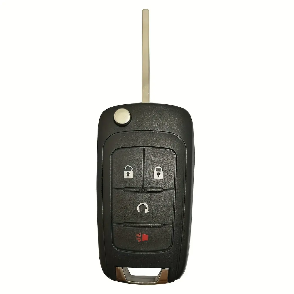 Keyless Entry Replacement Flip Folding Key Fob Case Shell Fit For GMC Chevrolet Chevy Equinox Sonic Trax Terrain 4 Buttons Smart Key Fob Cover Automotive Vehicle Car