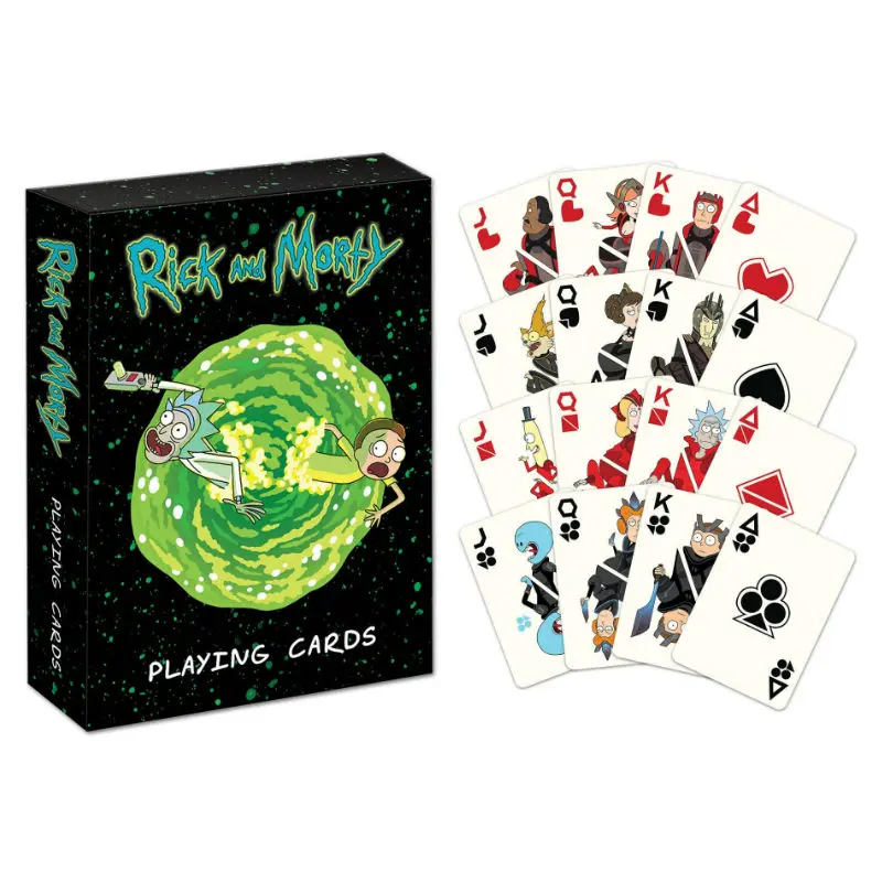 Rick and Morty Playing Card, Cartoon Sci-Fi Poker 54 Cards Deck, Collector Gift for Fans