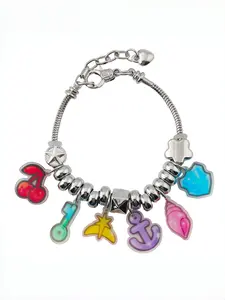 Unique Fashion Acrylic Shell Cherry Bracelet DIY Cartoon Support Bracelet, Trendy Versatile Daily Wear Jewelry for Women