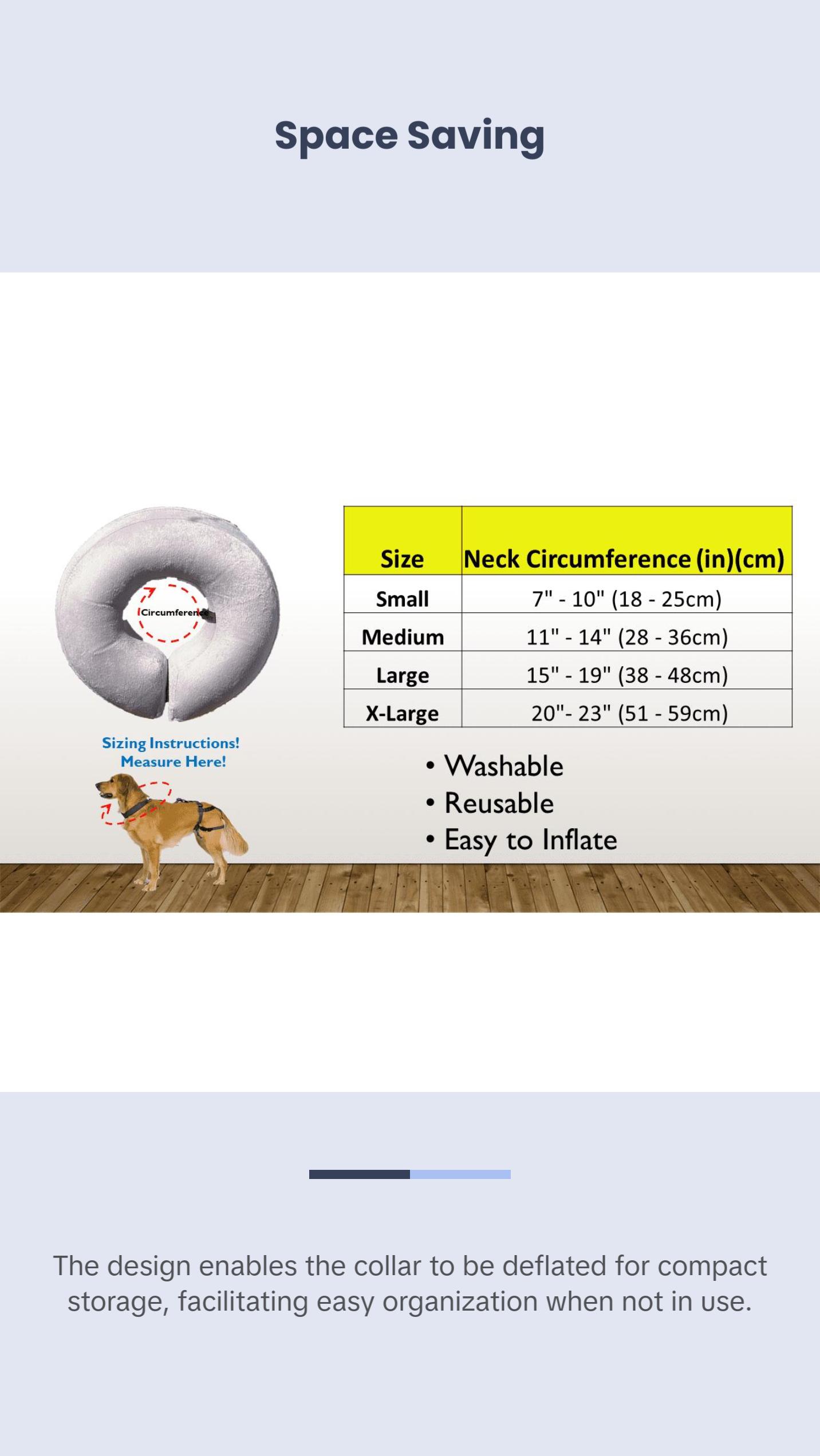 Protective Inflatable Dog Collar for Stopping Bite-Offs