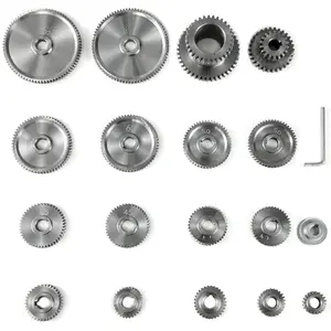 VEVOR 18pcs/Set CJ0618 Lathe Mini Lathe Gears Metal Cutting Machine Gears Lathe Gears Metal Exchange Gear (18pcs/Set)