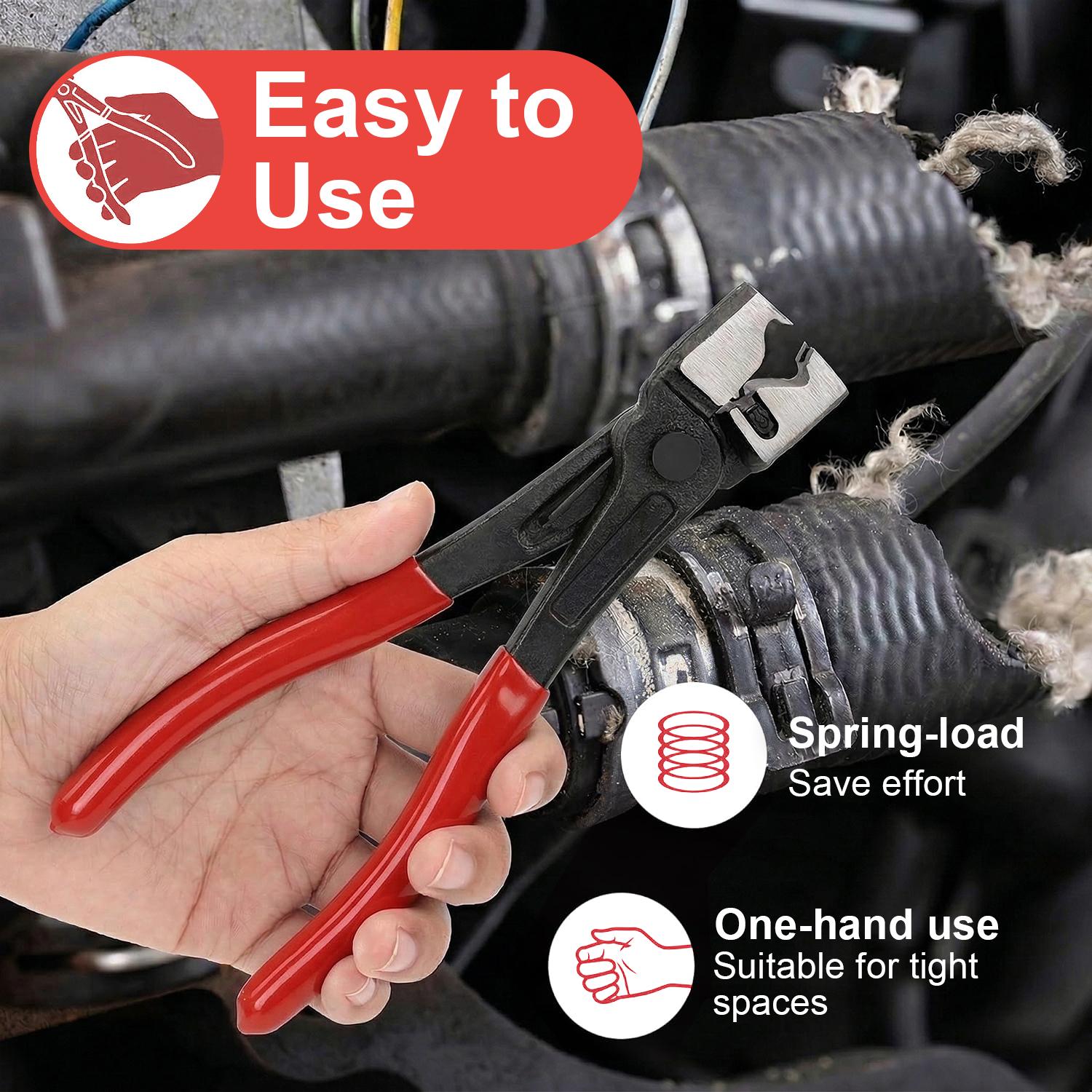 Automotive Electrical Disconnect Pliers Kit, Auto Repair Plier, Connector Separator 60 ° Pliers, Hose Clamp Plier, Car Trim Clip Removal Pliers, Plug Release Tool and Wire Terminal Removal, Heavy Duty Auto Repair Tools, Easy Grip & Removal