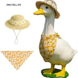 23-Inch Farm Goose Decor Set with Hat, Outdoor Indoor Garden Decoration, Easy Setup, Spring Summer Easter Party Decor, Durable Material