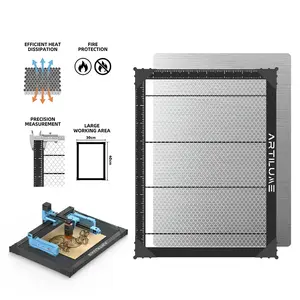 Artilume Honeycomb Laser Bed 300x400mm Aluminum Panel, Laser Engraver Working Table with Fast Heat Dissipation for Most Laser Cutting Machines Fire Protection Engraving Clean