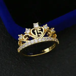 Queen Crown Heart-Shaped Zirconia Stone Ring, Perfect for Anniversary, Birthday, Graduation, or Christmas Gift