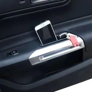 Car Door Handle Storage Box ABS Plastic Front/ Rear Door Handle Storage Box Door Grab Handle Pocket Front Door Handle Storage Organizer Car Interior Accessories
