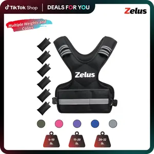 【SpringStatements】ZELUS Weighted Vests, 4-10lbs/11-20lbs/20-32lbs Adjustable Workout Weighted Vest with 6 Ironsand Weights for Men&Women: Motivational Walking, Running,Rucking, Bone Health, Core&Posture Boost | Fitness challenge,Fashion Fest