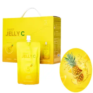 Everydaze Collagen Vitamin C Konjac Jelly C Edible Colagen Pineapple Flavor 5.07 fl oz * 10Packs