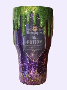 Potion Tumbler - The Shimmering Draught 30oz Stainless Steel Double-Wall Insulated Custom Name Gift with Lid & Straw