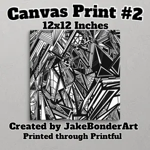 Canvas Print #2 - 12x12 Inches - JakeBonderArt - Digital Art printed onto a Canvas