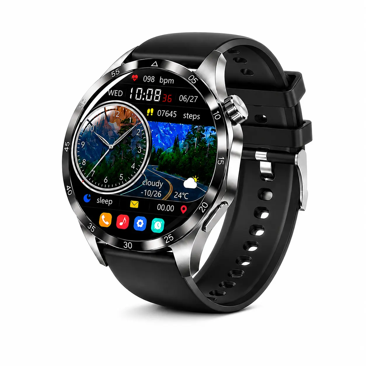 Aetow Men’s Wearable Wireless Smart Watch – Universal Smartwatch for Smart & Wearable Devices, Bluetooth 5.3 HD Calling, IP67 Water Resistance, Fitness Tracking, Heart Rate & Sleep Monitoring, Multiple Sport Modes, Message Alerts, Custom Faces